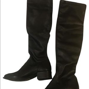Over the knee leather boots